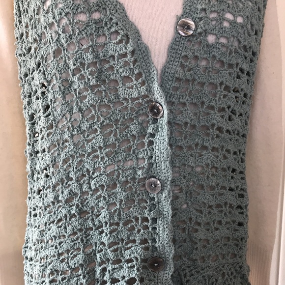 Vintage! Anna Gray Crochet Vest - Picture 3 of 12